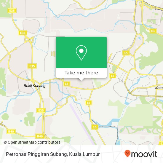 Petronas Pinggiran Subang map