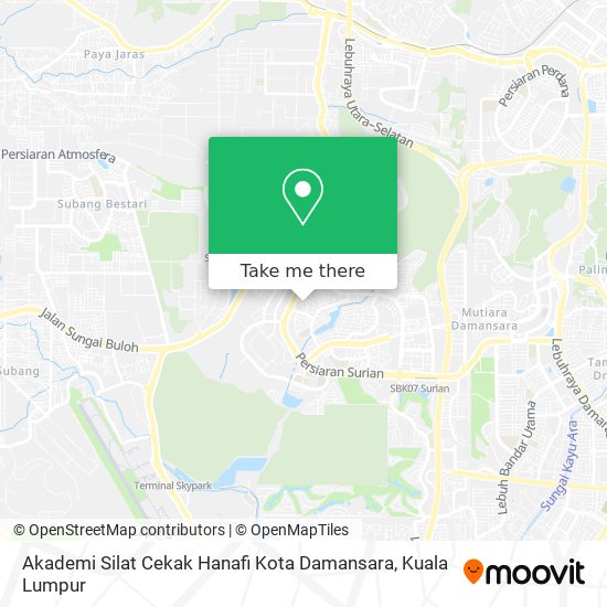 Akademi Silat Cekak Hanafi Kota Damansara map