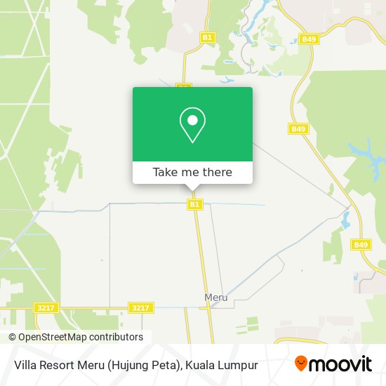 Peta Villa Resort Meru (Hujung Peta)
