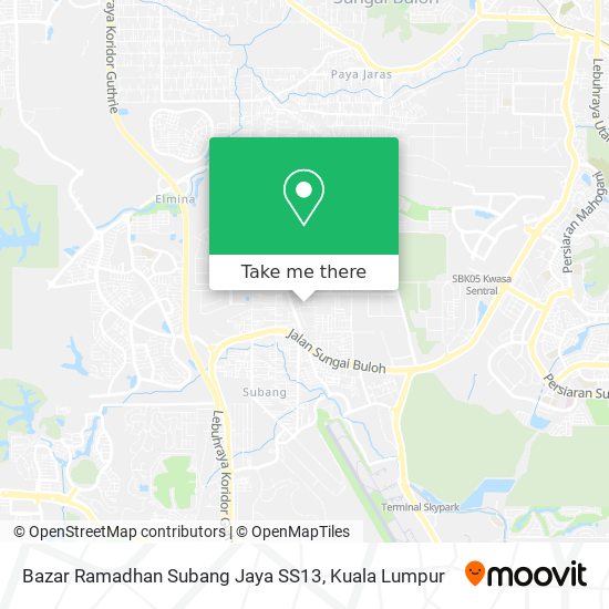 Peta Bazar Ramadhan Subang Jaya SS13