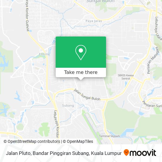 Jalan Pluto, Bandar Pinggiran Subang map