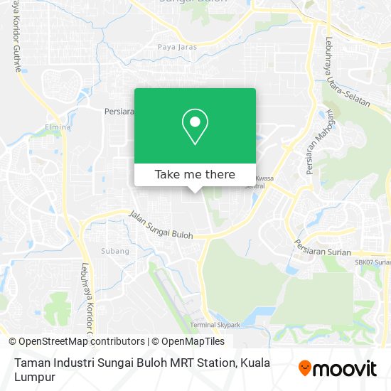 Peta Taman Industri Sungai Buloh MRT Station