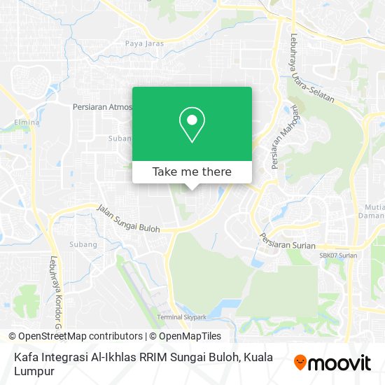 Kafa Integrasi Al-Ikhlas RRIM Sungai Buloh map
