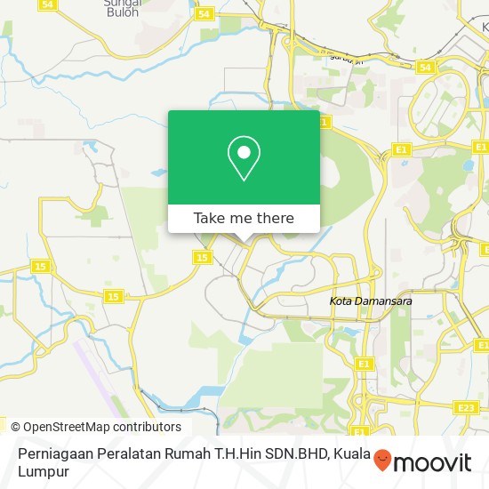 Perniagaan Peralatan Rumah T.H.Hin SDN.BHD map