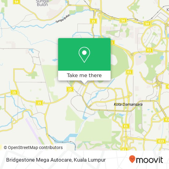 Bridgestone Mega Autocare map