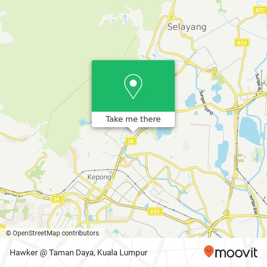 Hawker @ Taman Daya map
