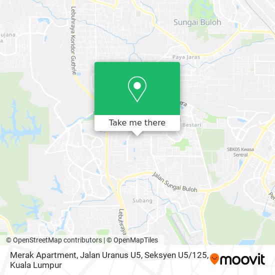 Merak Apartment, Jalan Uranus U5, Seksyen U5 / 125 map