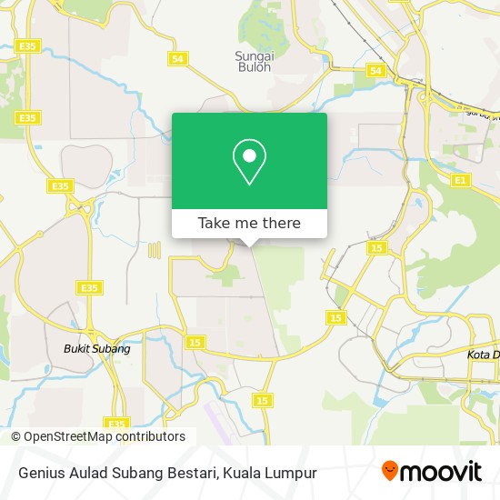 Genius Aulad Subang Bestari map