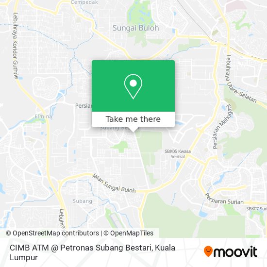 Peta CIMB ATM @ Petronas Subang Bestari