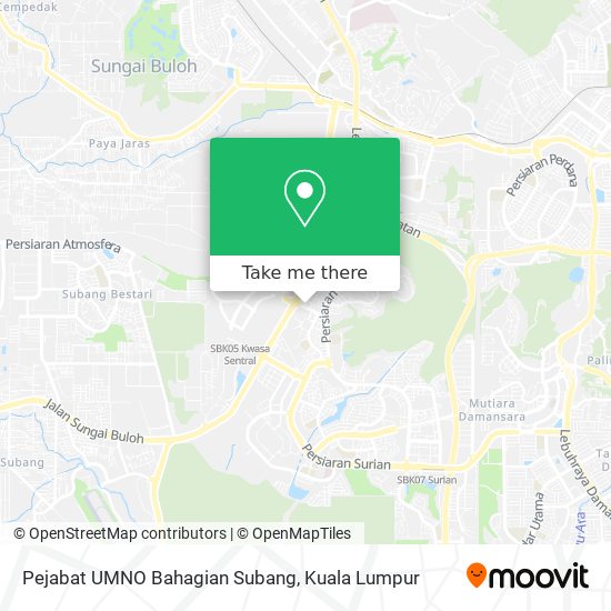 Peta Pejabat UMNO Bahagian Subang