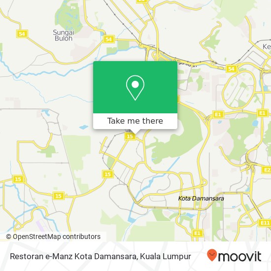 Restoran e-Manz Kota Damansara map