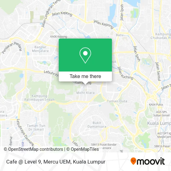 Cafe @ Level 9, Mercu UEM map