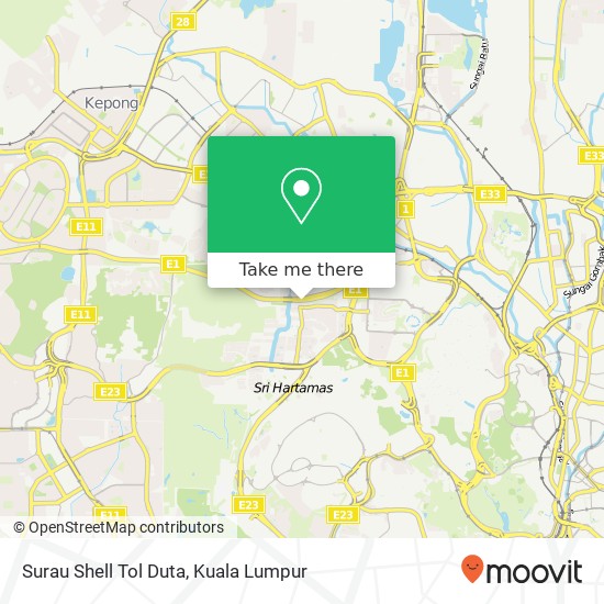 Surau Shell Tol Duta map