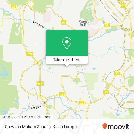 Peta Carwash Mutiara Subang