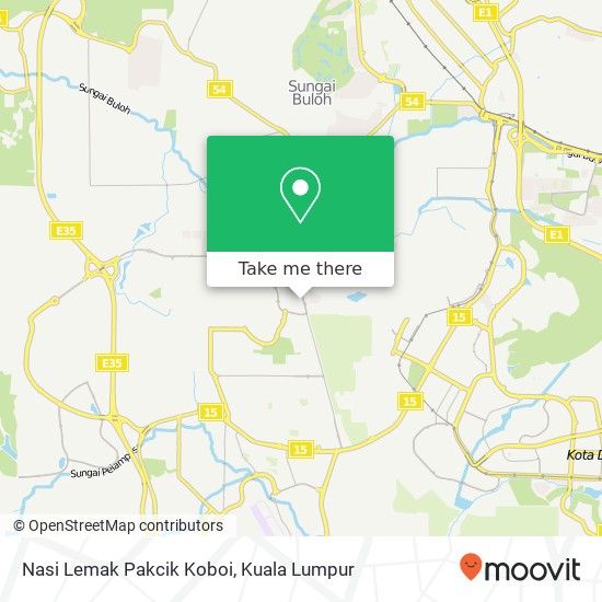 Nasi Lemak Pakcik Koboi map