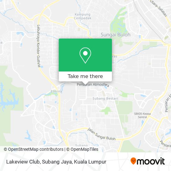 Lakeview Club, Subang Jaya map