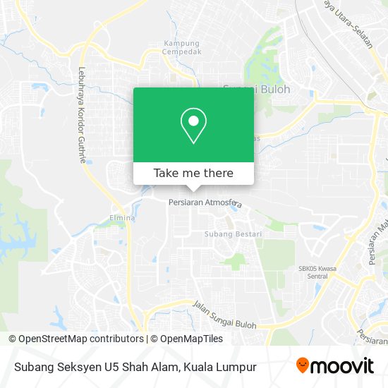 Subang Seksyen U5 Shah Alam map