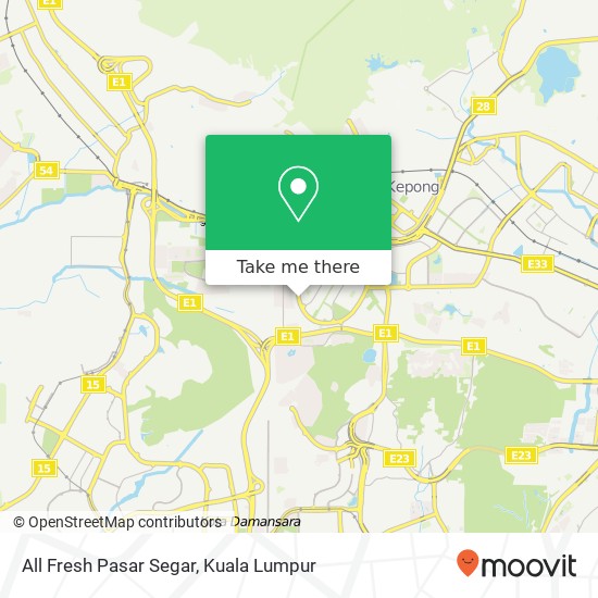 All Fresh Pasar Segar map