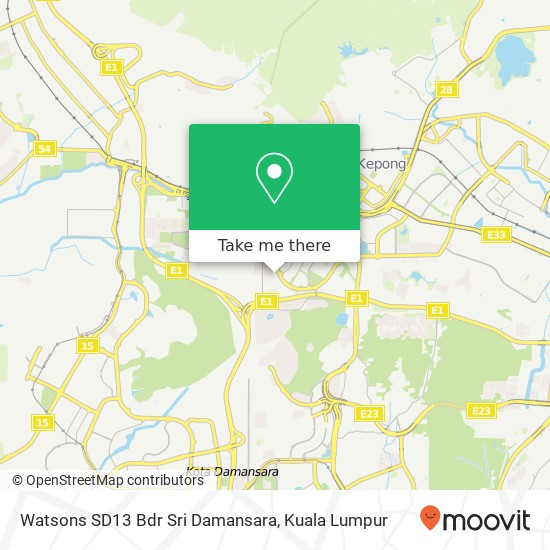 Peta Watsons SD13 Bdr Sri Damansara