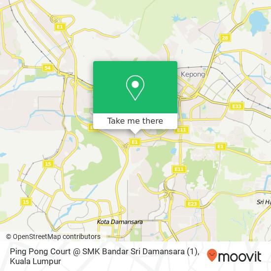 Ping Pong Court @ SMK Bandar Sri Damansara (1) map