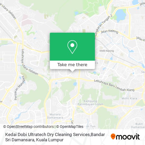 Kedai Dobi Ultratech Dry Cleaning Services,Bandar Sri Damansara map