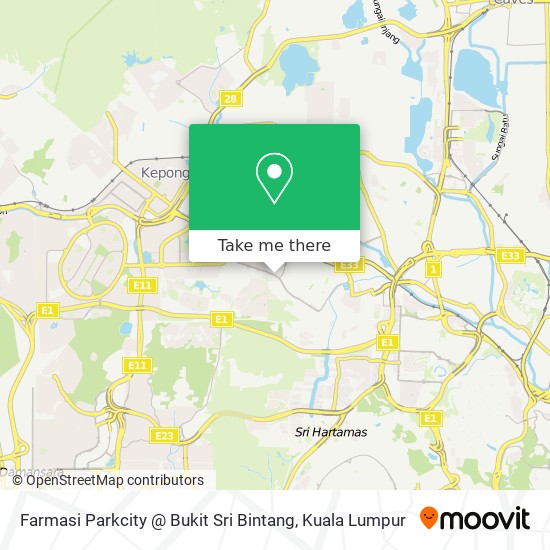Peta Farmasi Parkcity @ Bukit Sri Bintang
