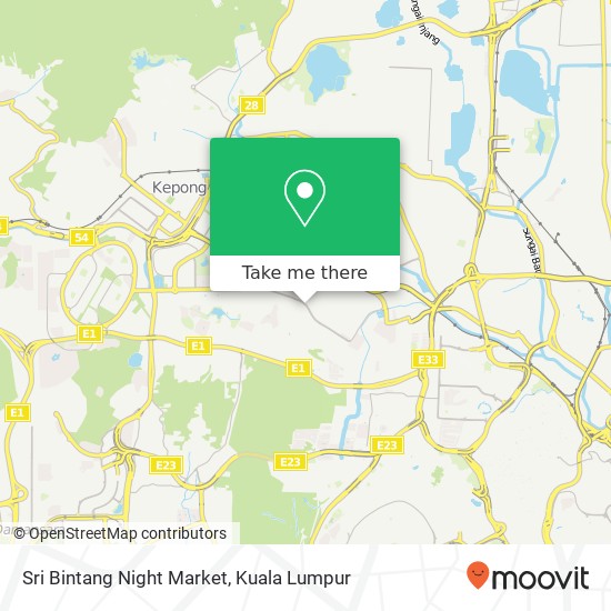Sri Bintang Night Market map
