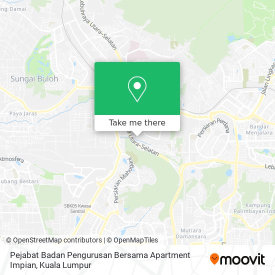 Pejabat Badan Pengurusan Bersama Apartment Impian map