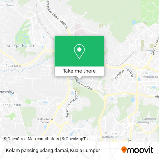 Kolam pancing udang damai map