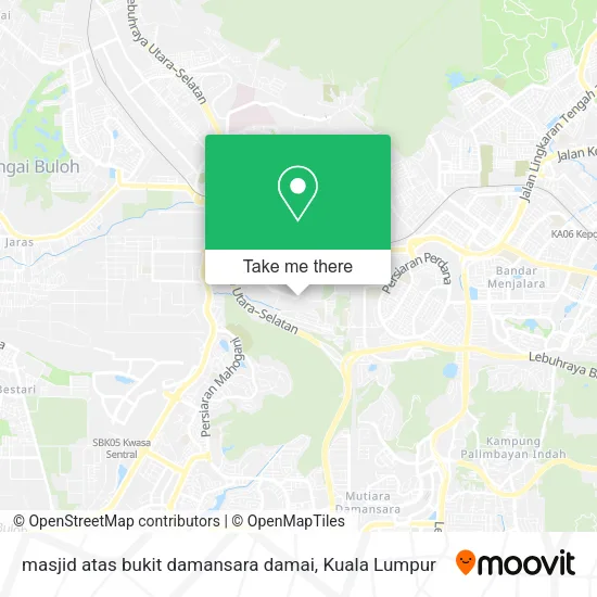 masjid atas bukit damansara damai map