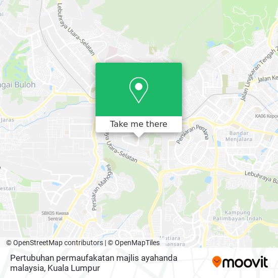 Peta Pertubuhan permaufakatan majlis ayahanda malaysia