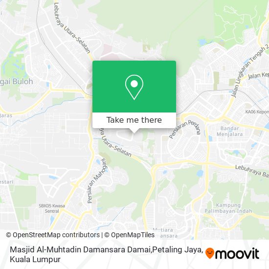 Peta Masjid Al-Muhtadin Damansara Damai,Petaling Jaya