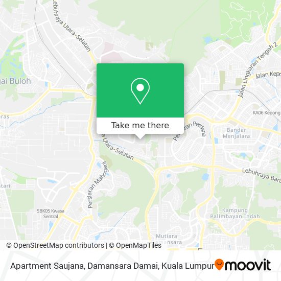 Apartment Saujana, Damansara Damai map