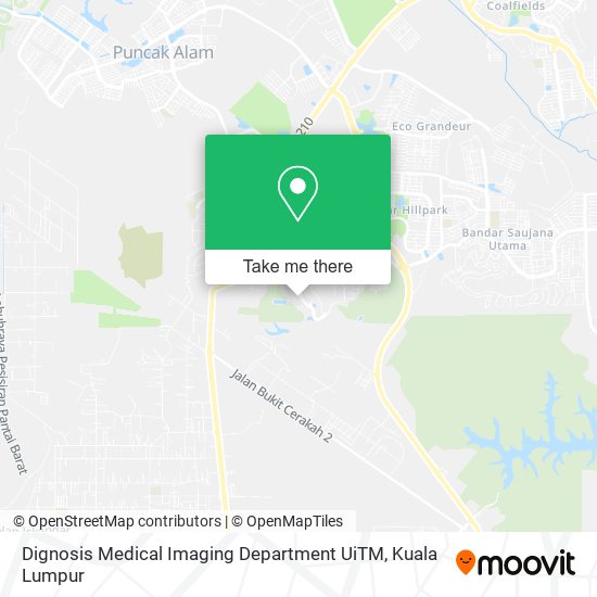 Dignosis Medical Imaging Department UiTM map