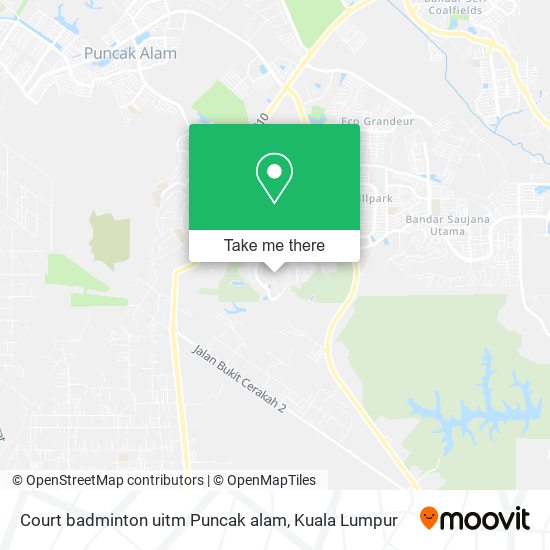 Peta Court badminton uitm Puncak alam
