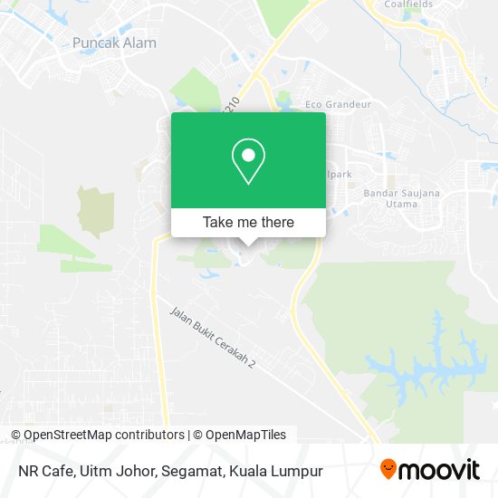 NR Cafe, Uitm Johor, Segamat map