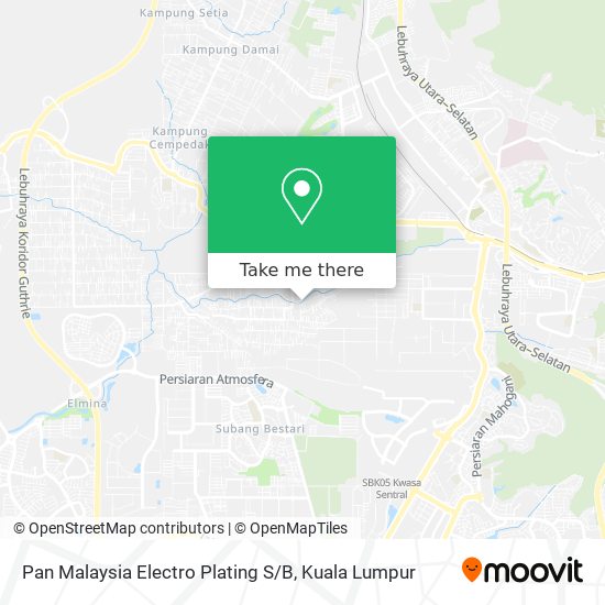 Pan Malaysia Electro Plating S / B map