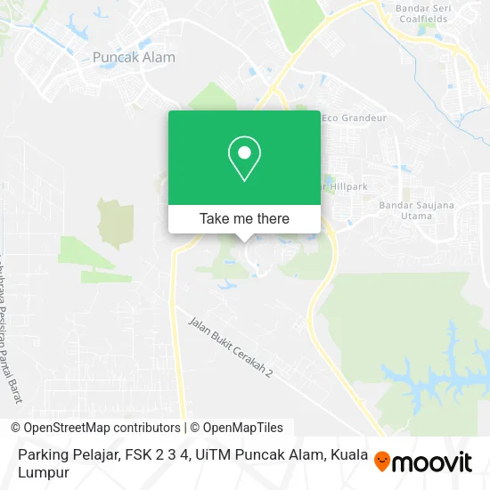 Parking Pelajar, FSK 2 3 4, UiTM Puncak Alam map