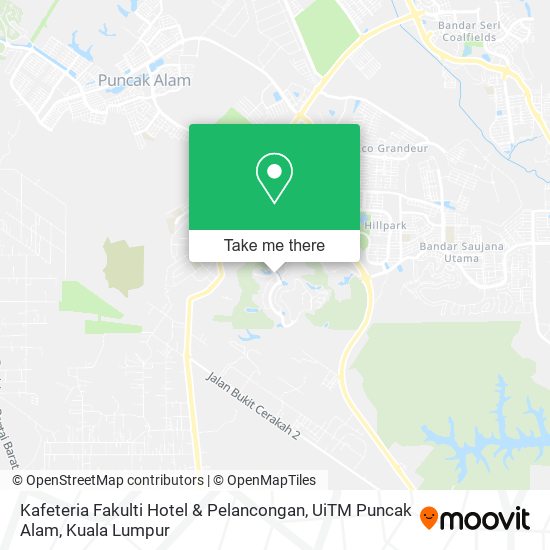 Kafeteria Fakulti Hotel & Pelancongan, UiTM Puncak Alam map