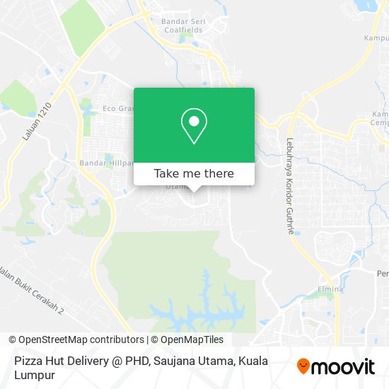 Pizza Hut Delivery @ PHD, Saujana Utama map