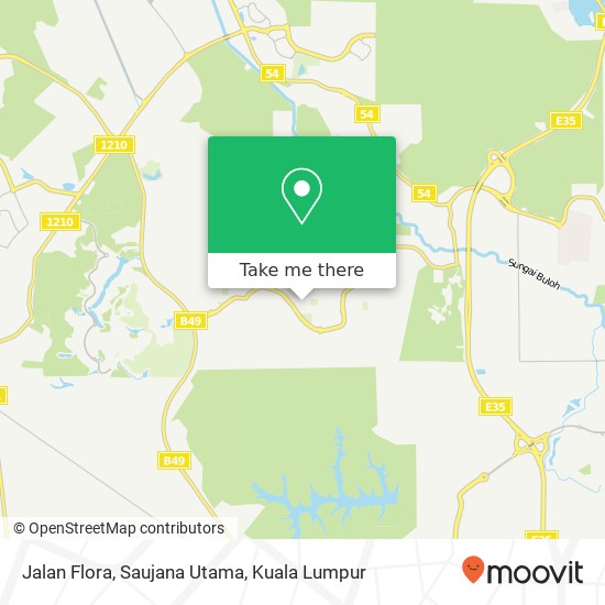 Jalan Flora, Saujana Utama map