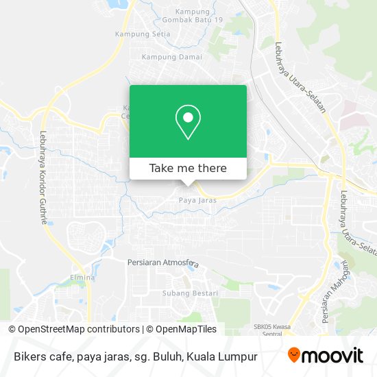 Bikers cafe, paya jaras, sg. Buluh map