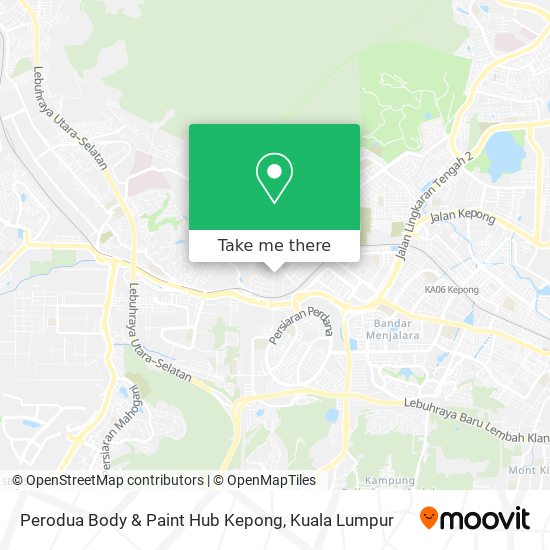 Perodua Body & Paint Hub Kepong map