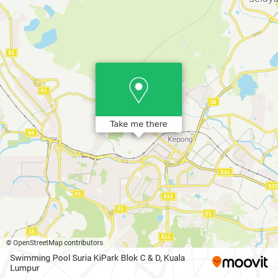 Swimming Pool Suria KiPark Blok C & D map