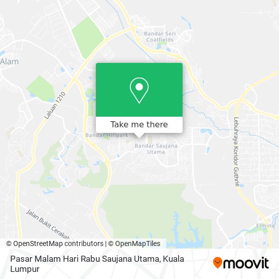 Pasar Malam Hari Rabu Saujana Utama map