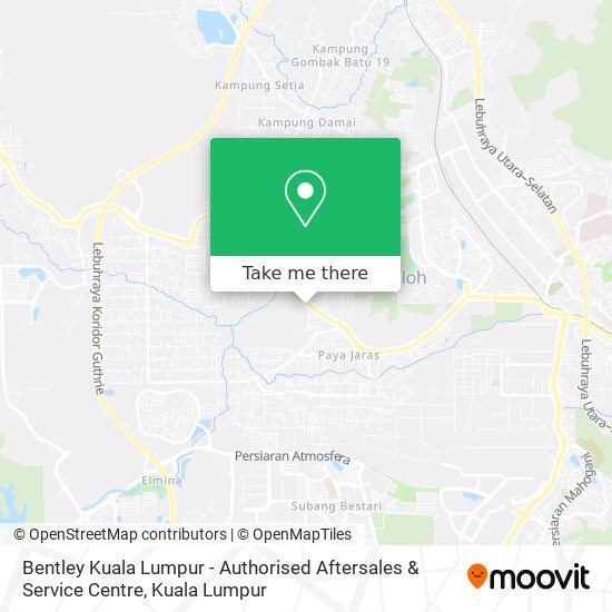 Peta Bentley Kuala Lumpur - Authorised Aftersales & Service Centre