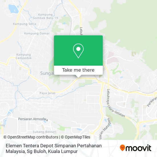 Elemen Tentera Depot Simpanan Pertahanan Malaysia, Sg Buloh map