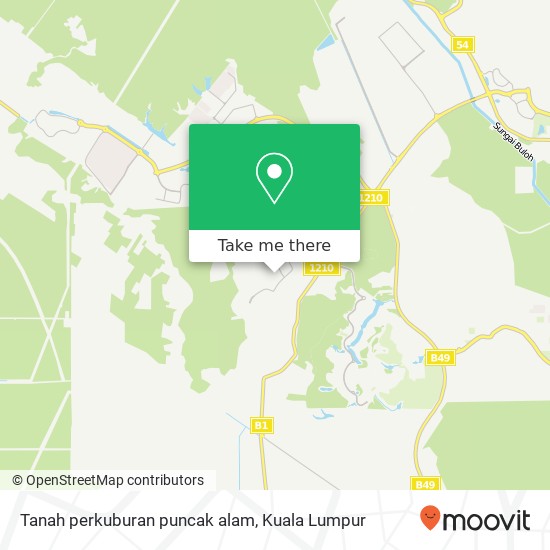 Tanah perkuburan puncak alam map