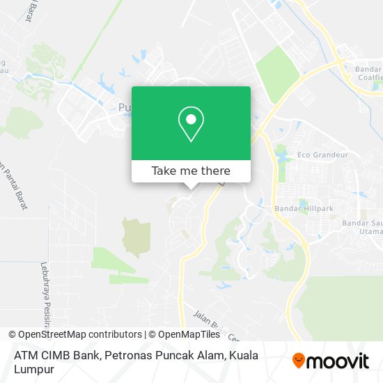 Peta ATM CIMB Bank, Petronas Puncak Alam