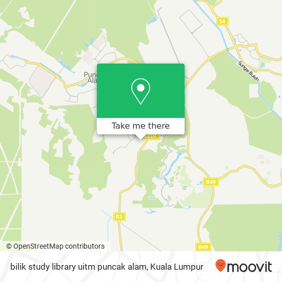 bilik study library uitm puncak alam map